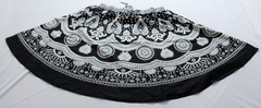 Collections Etc. Womens Miss Black Border Print Easy Fit Skirt AC2 Black Size XL