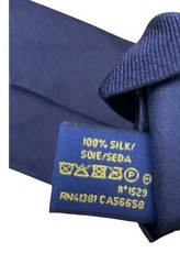 Polo Ralph Lauren Solid 100% Silk Narrow Classic Tie Navy Made In Italy NWT