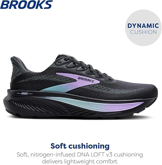 Brooks Ghost 17 Men Shoe Running Casual Grey/Clear Water/Purple Mesh