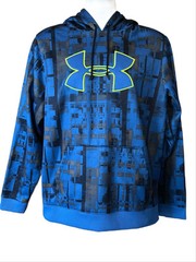 Under Armour Loose Hoodie Men’s Large Blue/Black/Neon Green