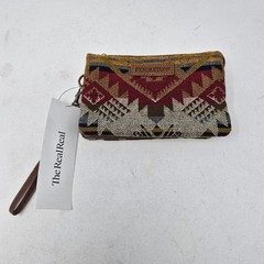 Pendleton Wristlet three pocket keeper Pouch Women Southwestern Wool Zip Clutch