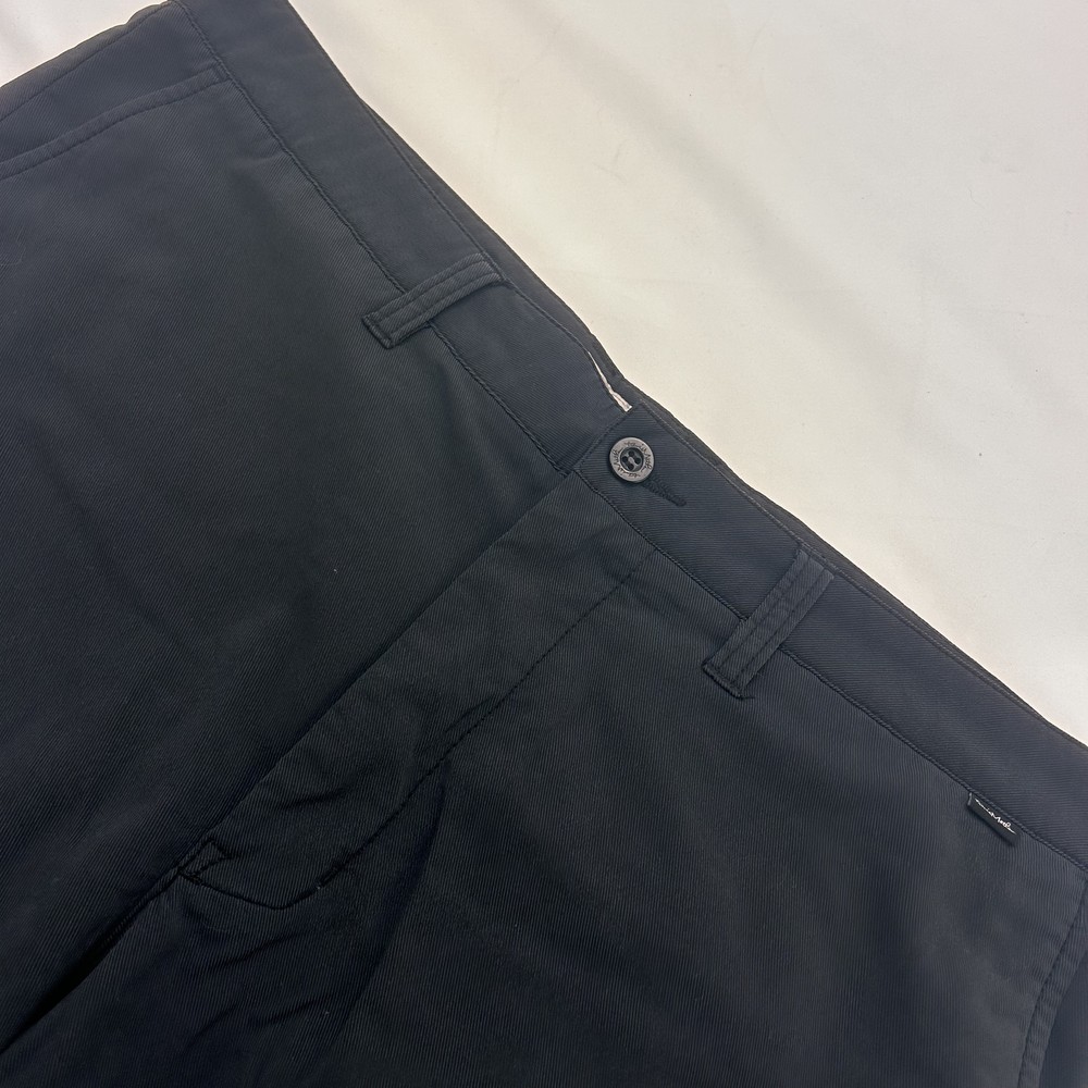 Travis Mathew Men Solid Black Nylon-Poly Blend Flat Front Golf Shorts 40