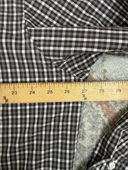 Egara Men Shirt 3XLT Big & Tall Long Sleeve Plaid Brown White Button Up Non Iron