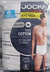 Jockey Classic Briefs 5 pack Full rise 100% Cotton Underwear Y front Fly white