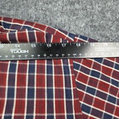 Hunt Club Men’s Button Down Shirt Wrinkle Free Red-Blue Check Size Medium M