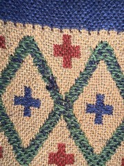 VTG Painted Pony Southwest Tapestry Jacket Bears Moose Cabin OS Sherpa Collar