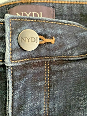 NYDJ Teresa Regular Wide Leg Jean with Wide Cuff Womens Size Size 14 Night Skies
