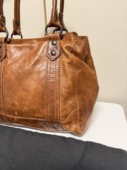FRYE MELISSA BROWN LEATHER SHOULDER TOTE/ BAG/PURSE