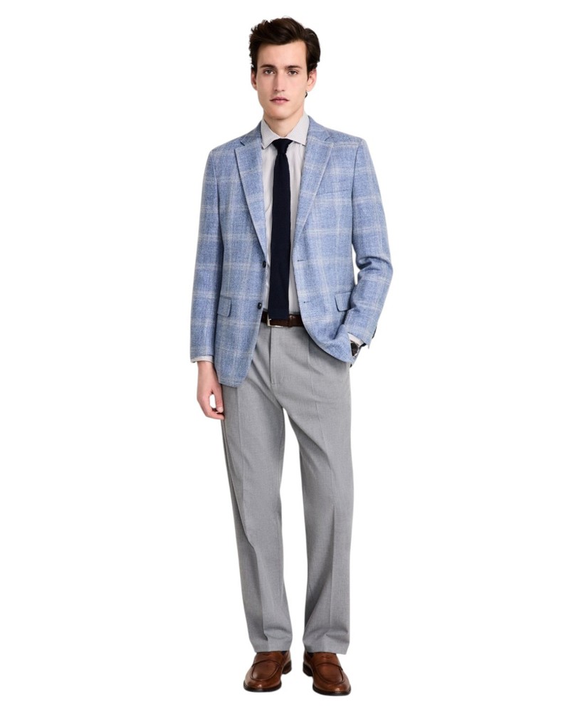 Tommy Hilfiger Mens Modern fit Sport Coat Blazer 42 R Light Blue Plaid