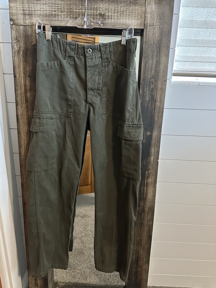 Vintage Slama Wien 2001 Olive Green Cargo Pants Military Utility Workwear sz 8