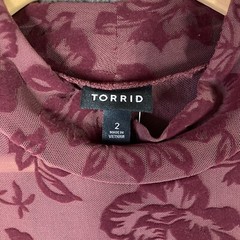 NWT Torrid Burnt Out Velvet Mesh Top Shirt Womens Plus 2X Purple
