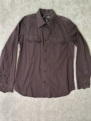 House Of HOWE Men’s Short Sleeve Button Front Shirt Western Brown Size Large