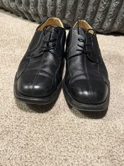 Belvedere Studio Bay Bridge Black Leather Lace-Up Oxford Dress Shoes 11 EEE