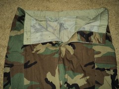 US MILITARY ISSUE WOODLAND CAMO BDU PANTS 50/50 NYLON COTTON USA NYCO LARGE REG