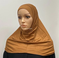 Women’s 2Pc Amira Jersey Instant Hijab Islamic Headscarf Soft 10+ Color ONE SIZE
