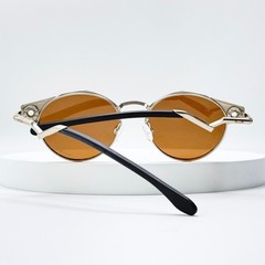 Oakley Deadbolt OO6046 Satin Chrome Brown Lens Titanium Sunglasses