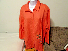 Worthing Woman Long Sleeve Buton Up Blouse Sz 20W