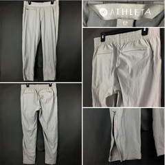 Athleta Womens Size 12 Gray Trekkie North Crop Zip Ankle Pants Hiking Outdoor 12