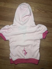 Baby Phat Girls Kids Short Sleeve Sweatshirt Pink Zip Cute Size Small