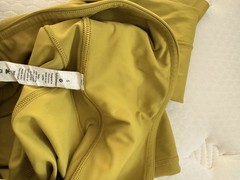 Lululemon Fast Free Leggings Yellow Green, Size 6, 25-inch Length