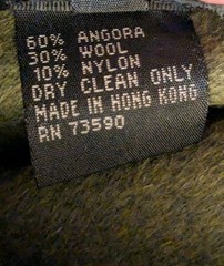 Yansi Fugel Long Green or Black Reversible Wool & Angora Belted Wrap Coat sz M