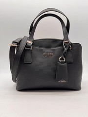 GUESS Lyndi Girlfriend textured women’s small satchel crossbody bag -Black