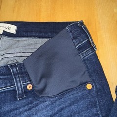 Madewell Maternity Skinny Jeans Size 29 Side Panels Adjustable Stretch Stovepipe