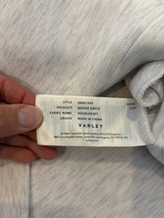 Varley Sophie Doublesoft Dress Ivory Marl Cowl neck Athleisure XS