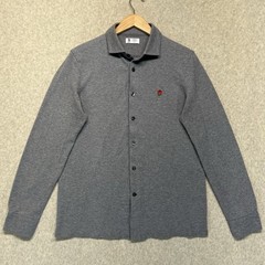 Charles Tyrwhitt England Rugby Gray Knit Button Front Shirt Men’s Medium