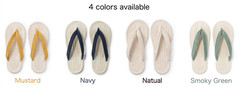 MUJI Cotton Room Sandals Thong type Select Color & Size Unisex