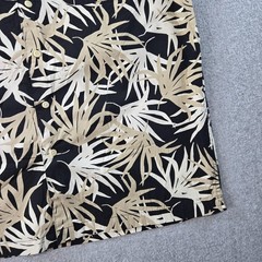 Chaps Ralph Lauren Shirt Mens M Black Short Sleeve Button Up Floral Cotton