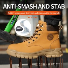 Mens Waterproof Work Boots Steel Toe Safety Shoes Indestructible Non Slip Boots