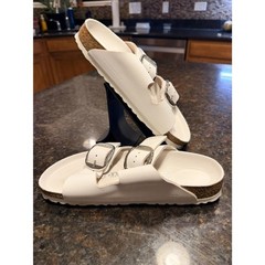 Birkenstock Arizona Big Buckle White Leather Sandals EU 38 (L7/M5)