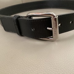 Michael Kors Black Leather Belt Style #554581 Medium 41 Inches Long VG Condition