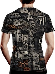 Men’s Artist Street Letter Graffiti Markers T-Shirt Shirts 3D Printing Graffiti