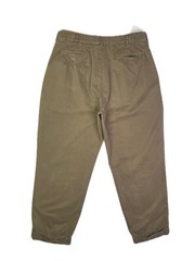 Vintage 90s Chaps Ralph Lauren meas. 35×29.5″ Olive Brown Chino Pants Cuffed