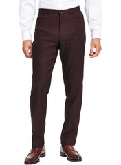 Tommy Hilfiger Mens Modern Fit Four-Pocket Twill Pants 34W x 32L Burgundy – NWT