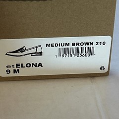 Earth Elona Leather Slip-On Loafers Women Size 9M Brown Cognac Color New