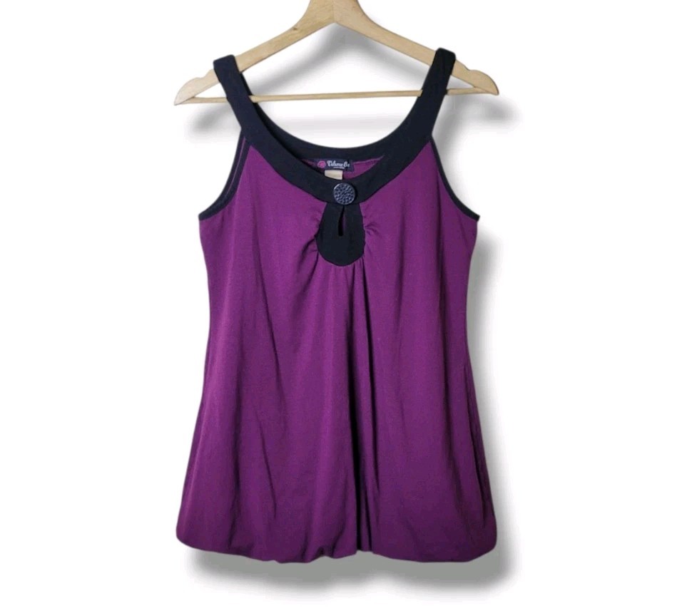 Vintage Y2K Volume One Bubble Hem Sleeveless Tank Top Juniors Size Large