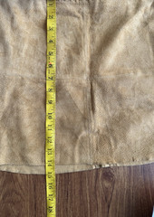 Forever 21 Skirt Womens Small Brown 100% Leather Suede Mini Festival Coachella