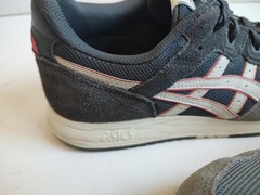ASICS Men’s Lyte Classic Shoes Grey Cream Sneakers Suede Mesh Lace Up Size