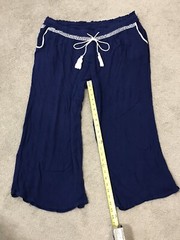 New Directions Palazzo Pants Womens 3XL Blue Pull on Drawstring BOHO Y2K Casual