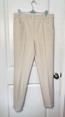 CHICO’S Women’s Sz 1R Beige Ankle So Slimming Nylon Rayon Spandex Career Pants