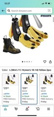2pcs Yellow Shoe Stretcher Adjustable Width Length Wm’s 11-14, men’s 10-14