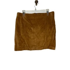 Vintage Old Navy Skirt Womens 14 Camel Suede Mini Lined Y2K Western Boho NWT