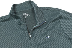 Vineyard Vines Performance 1/4 Zip Pullover Mens Large Green Nailhead Stretch
