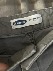 Old Navy Everyday Short Womens 14 Gray Chino Mid-Rise Twill 3in Inseam