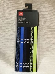 New Under Armour 6-pack Headbands Blue/Black/Neon Yellow/Multicolor!!