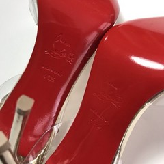 NEW Christian Louboutin Spikoo 100 Clear PVC Silver Leather Spike Heels 41.5