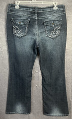 A.N.A. Womens Boot Cut Jeans Stretch Whiskers Size 16 Short ( 38Wx31L )